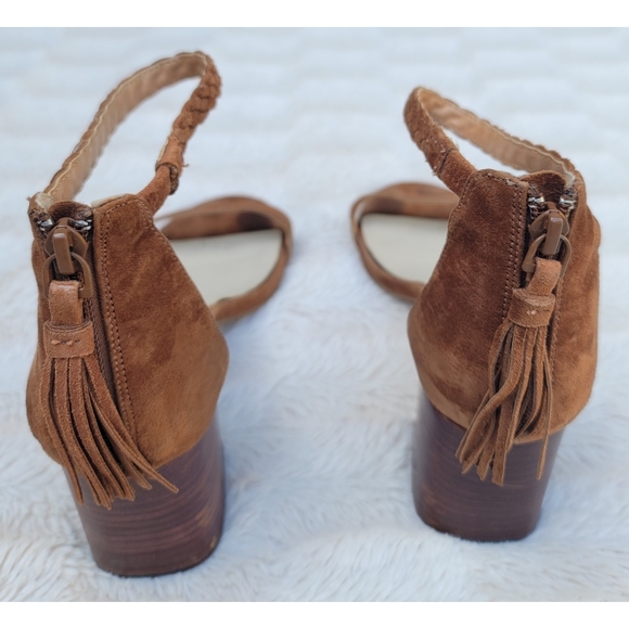 Seychelles brown suede block heel sandals - Picture 8 of 16